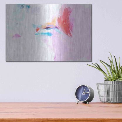 Luxe Metal Art 'Abstract Colorful Flows 11' by Irena Orlov Metal Wall Art,16x12