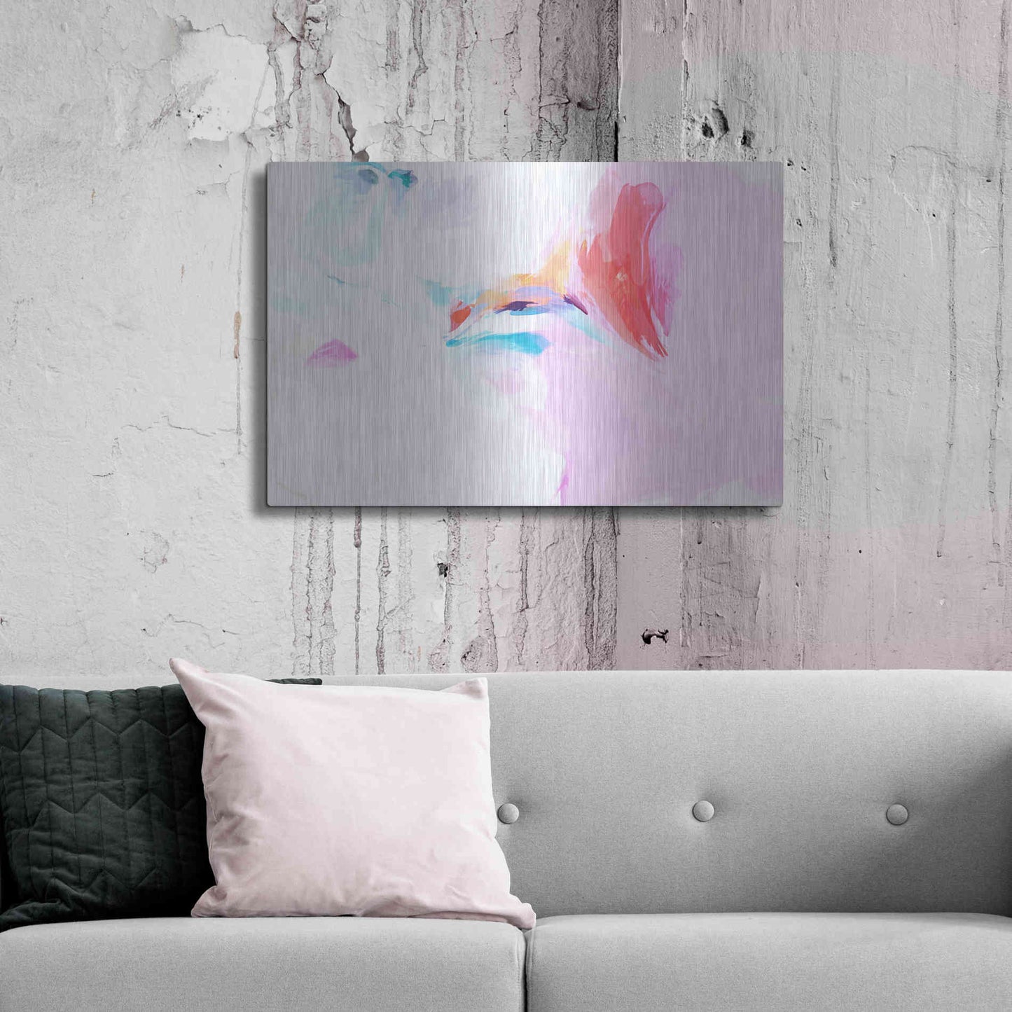 Luxe Metal Art 'Abstract Colorful Flows 11' by Irena Orlov Metal Wall Art,36x24