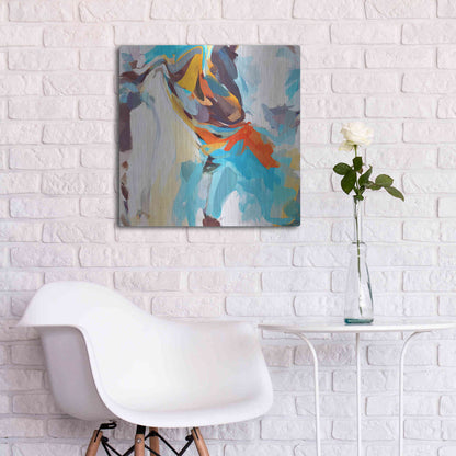 Luxe Metal Art 'Abstract Colorful Flows 12' by Irena Orlov Metal Wall Art,24x24