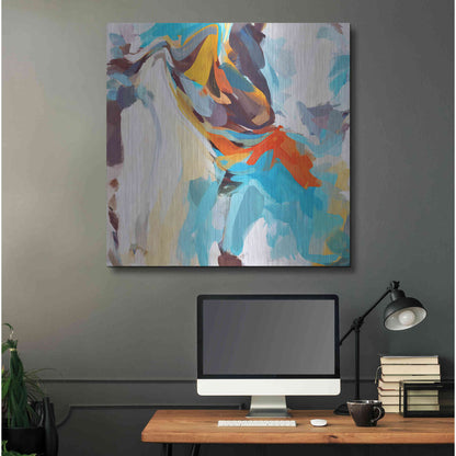 Luxe Metal Art 'Abstract Colorful Flows 12' by Irena Orlov Metal Wall Art,36x36