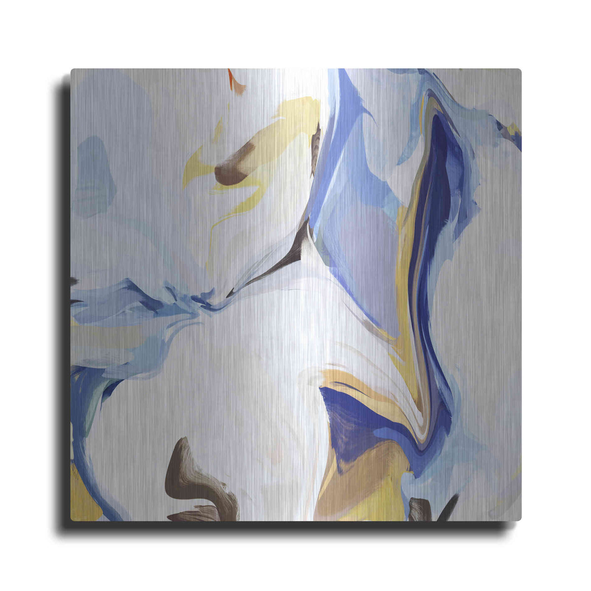 Luxe Metal Art 'Abstract Colorful Flows 14' by Irena Orlov Metal Wall Art