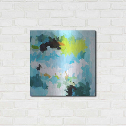Luxe Metal Art 'Abstract Colorful Flows 15' by Irena Orlov Metal Wall Art,24x24