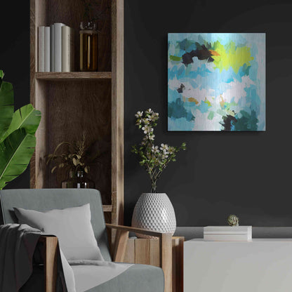 Luxe Metal Art 'Abstract Colorful Flows 15' by Irena Orlov Metal Wall Art,24x24