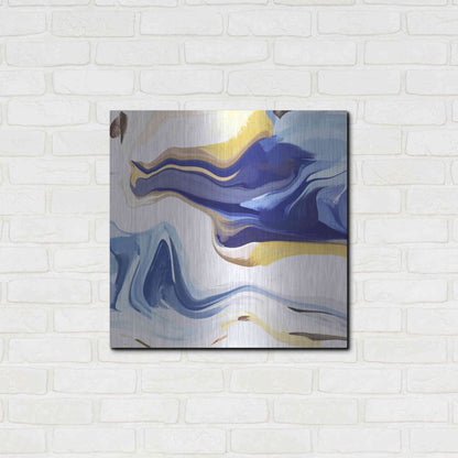 Luxe Metal Art 'Abstract Colorful Flows 16' by Irena Orlov Metal Wall Art,24x24