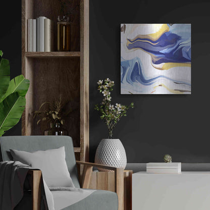 Luxe Metal Art 'Abstract Colorful Flows 16' by Irena Orlov Metal Wall Art,24x24