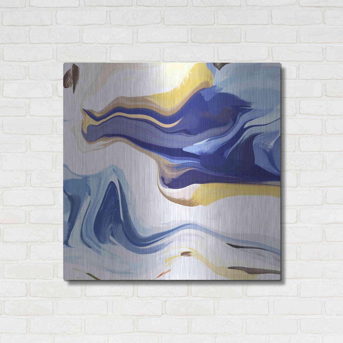Luxe Metal Art 'Abstract Colorful Flows 16' by Irena Orlov Metal Wall Art,36x36