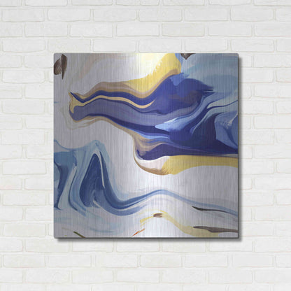 Luxe Metal Art 'Abstract Colorful Flows 16' by Irena Orlov Metal Wall Art,36x36