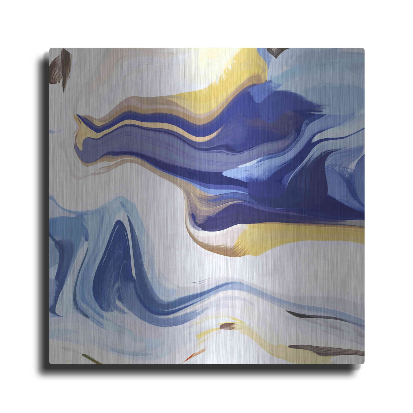 Luxe Metal Art 'Abstract Colorful Flows 16' by Irena Orlov Metal Wall Art
