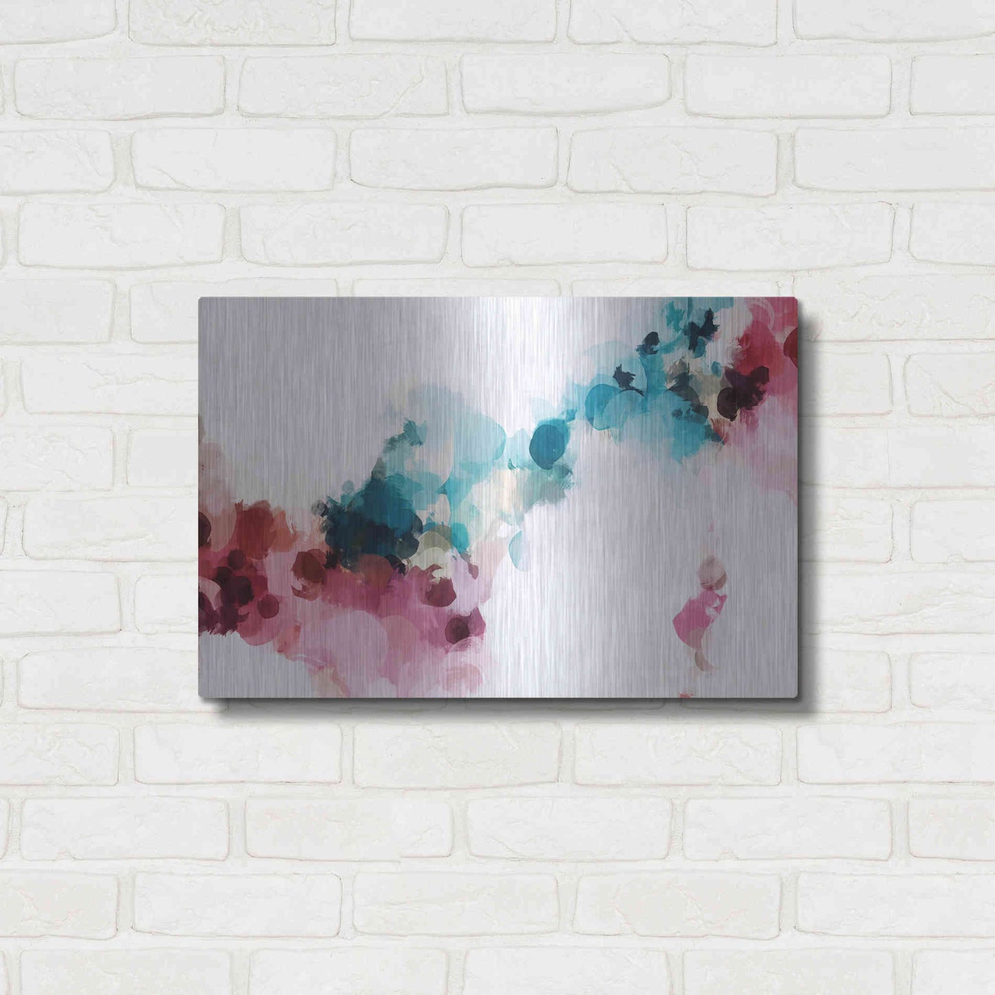 Luxe Metal Art 'Abstract Colorful Flows 17' by Irena Orlov Metal Wall Art,24x16