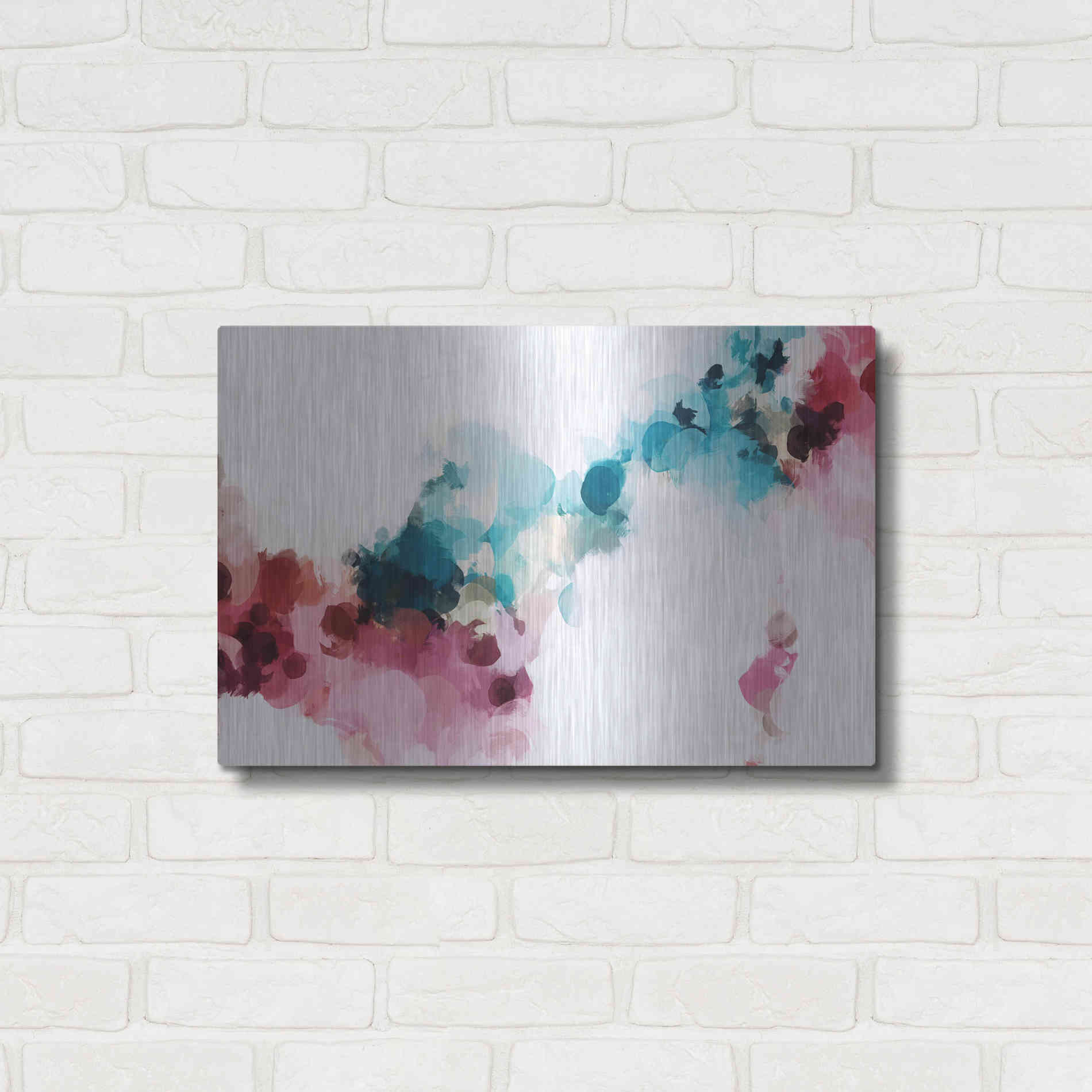 Luxe Metal Art 'Abstract Colorful Flows 17' by Irena Orlov Metal Wall Art,24x16