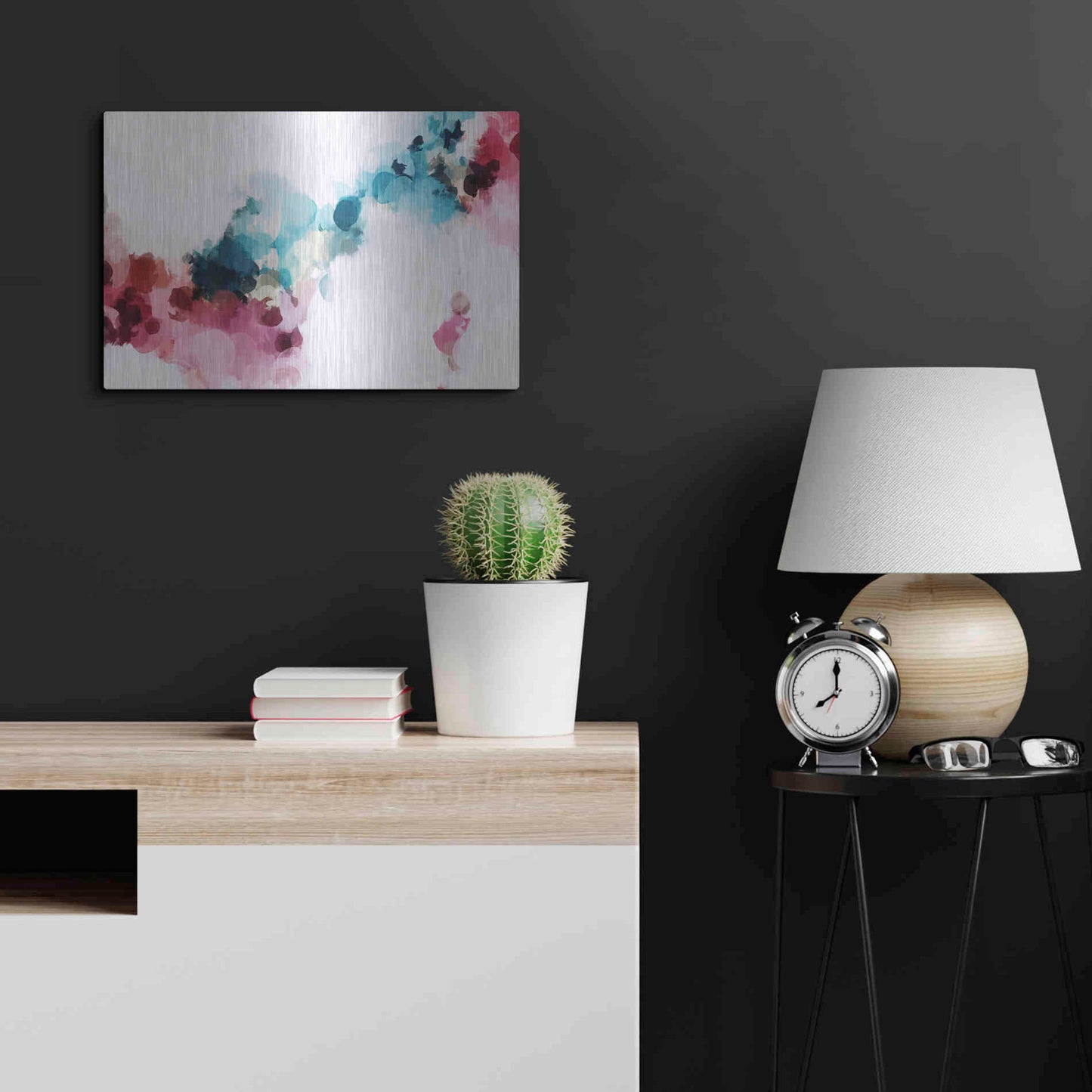 Luxe Metal Art 'Abstract Colorful Flows 17' by Irena Orlov Metal Wall Art,24x16