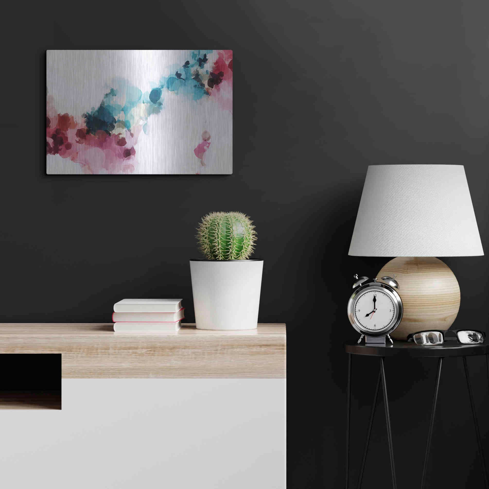 Luxe Metal Art 'Abstract Colorful Flows 17' by Irena Orlov Metal Wall Art,24x16