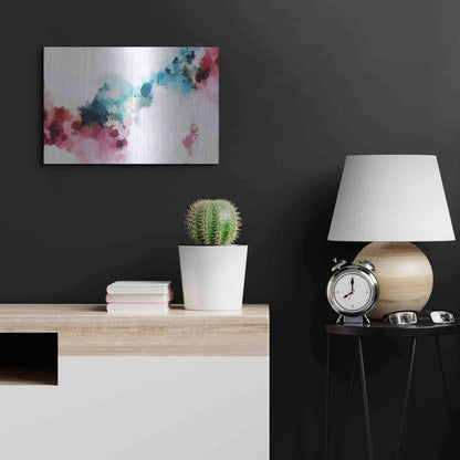 Luxe Metal Art 'Abstract Colorful Flows 17' by Irena Orlov Metal Wall Art,24x16