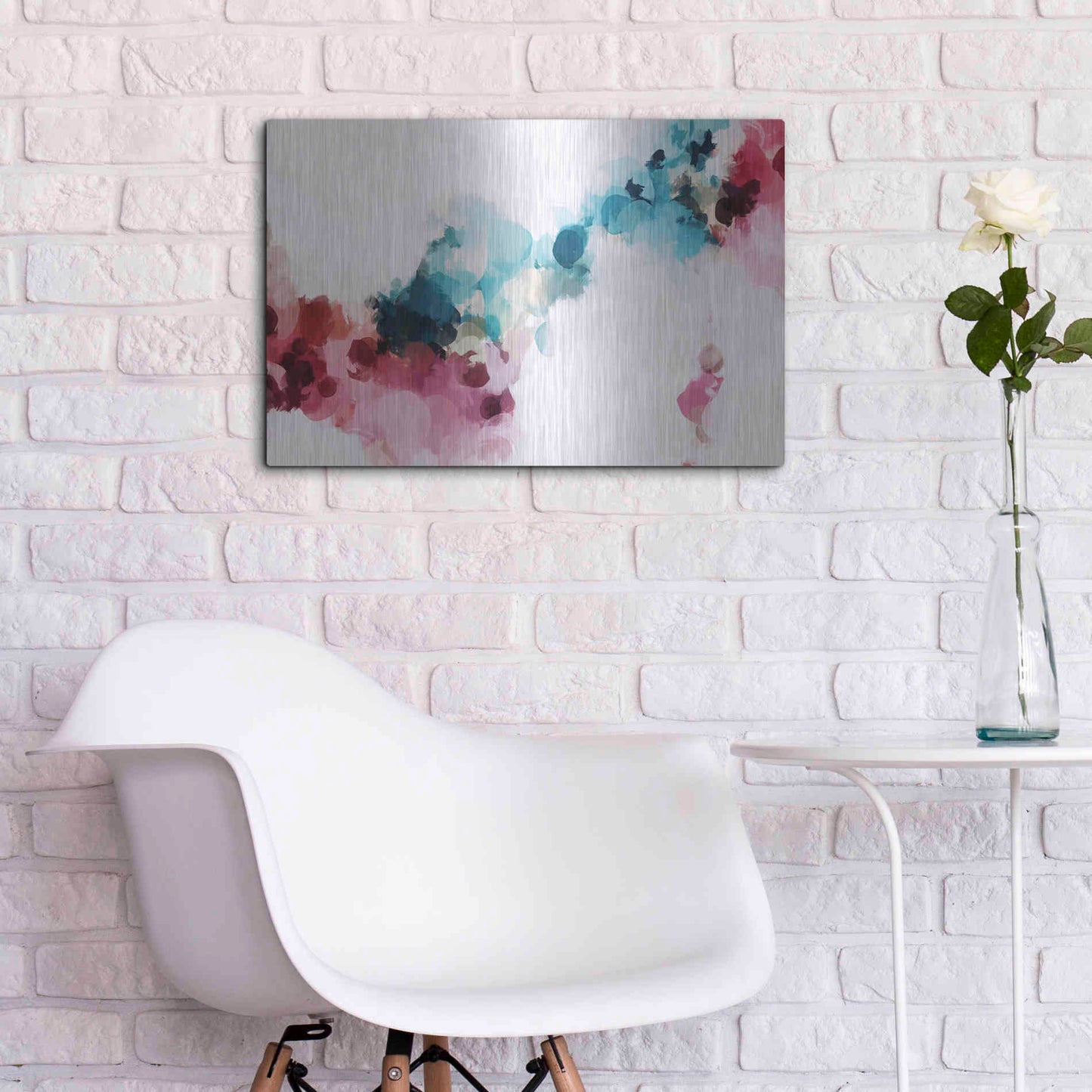 Luxe Metal Art 'Abstract Colorful Flows 17' by Irena Orlov Metal Wall Art,24x16