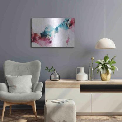 Luxe Metal Art 'Abstract Colorful Flows 17' by Irena Orlov Metal Wall Art,24x16