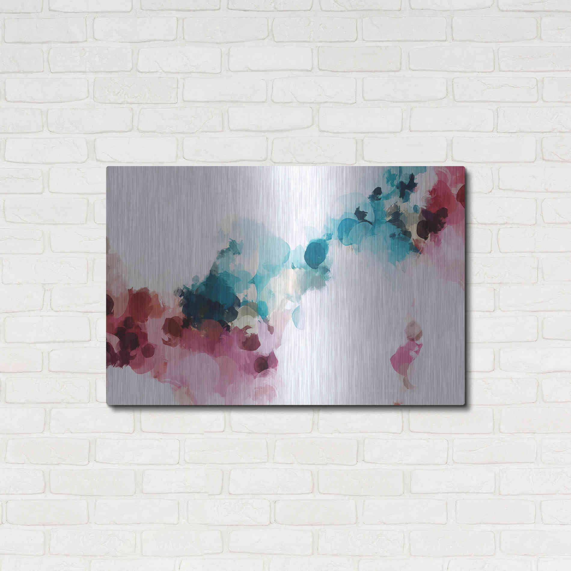 Luxe Metal Art 'Abstract Colorful Flows 17' by Irena Orlov Metal Wall Art,36x24