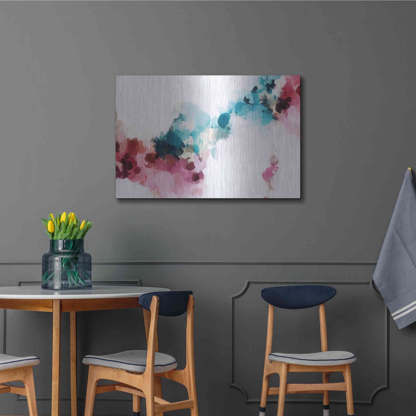 Luxe Metal Art 'Abstract Colorful Flows 17' by Irena Orlov Metal Wall Art,36x24