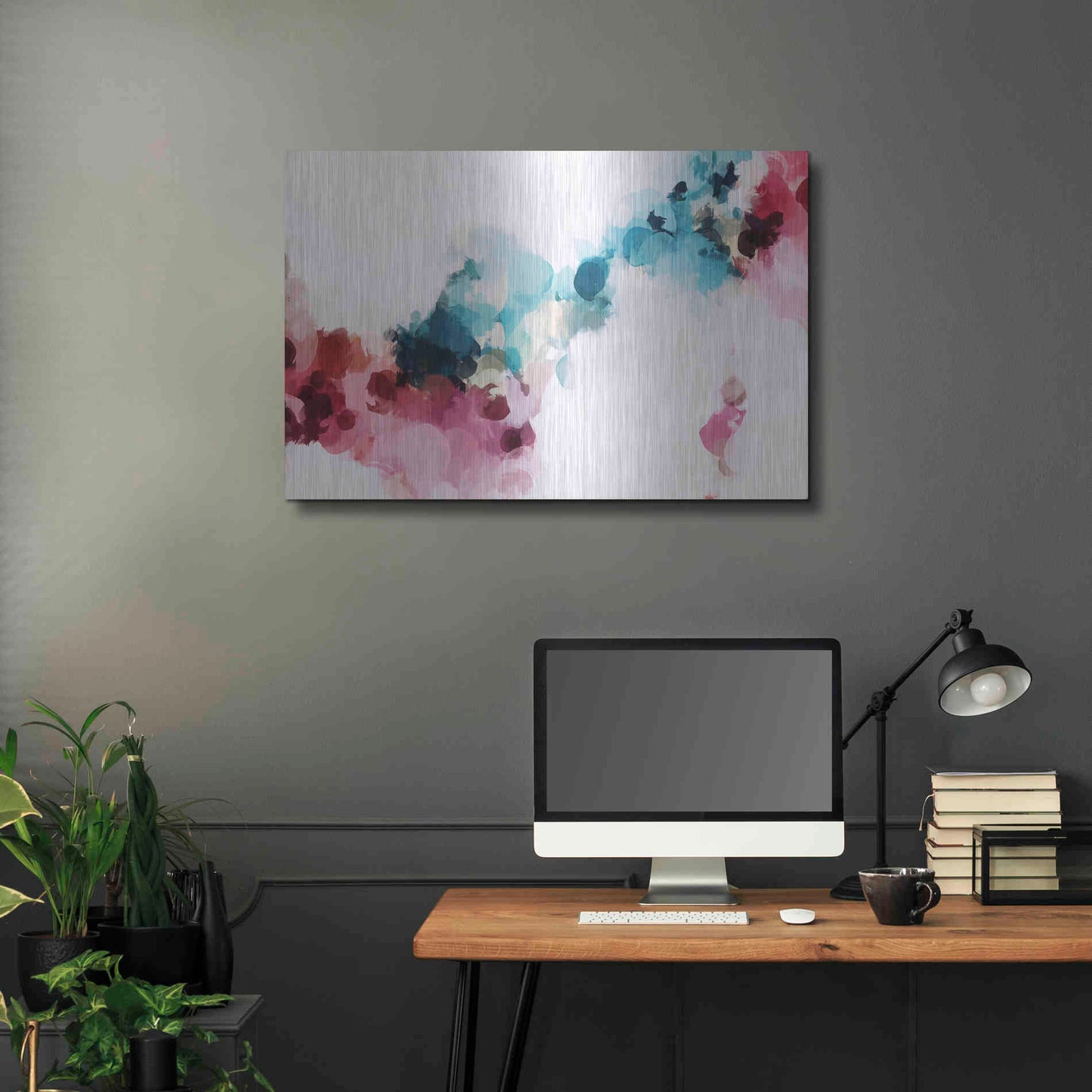 Luxe Metal Art 'Abstract Colorful Flows 17' by Irena Orlov Metal Wall Art,36x24