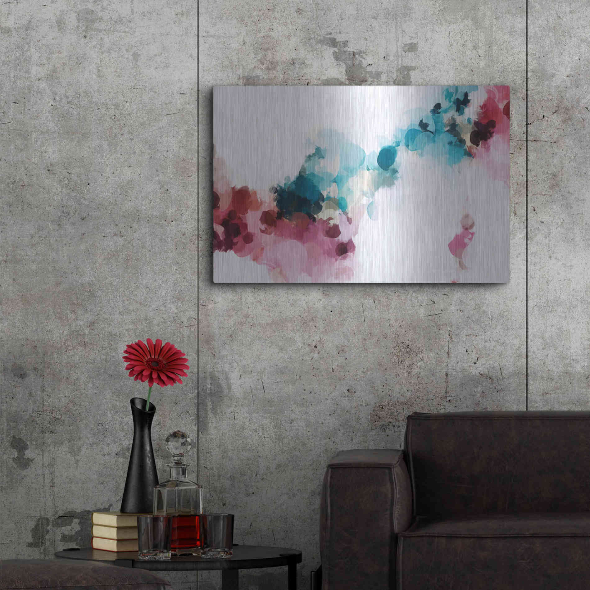 Luxe Metal Art 'Abstract Colorful Flows 17' by Irena Orlov Metal Wall Art,36x24
