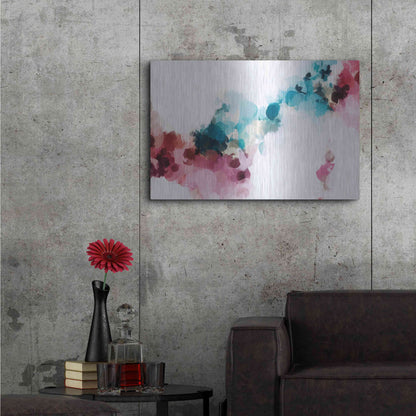 Luxe Metal Art 'Abstract Colorful Flows 17' by Irena Orlov Metal Wall Art,36x24