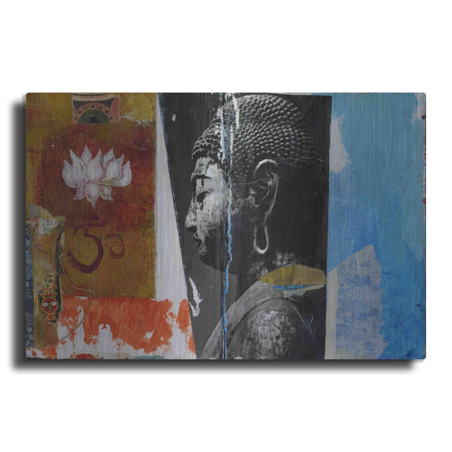 Luxe Metal Art 'Angel Buddha' by Elena Ray, Metal Wall Art