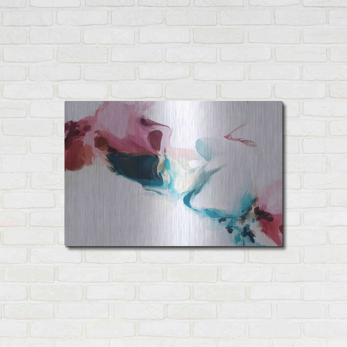 Luxe Metal Art 'Abstract Colorful Flows 18' by Irena Orlov Metal Wall Art,36x24