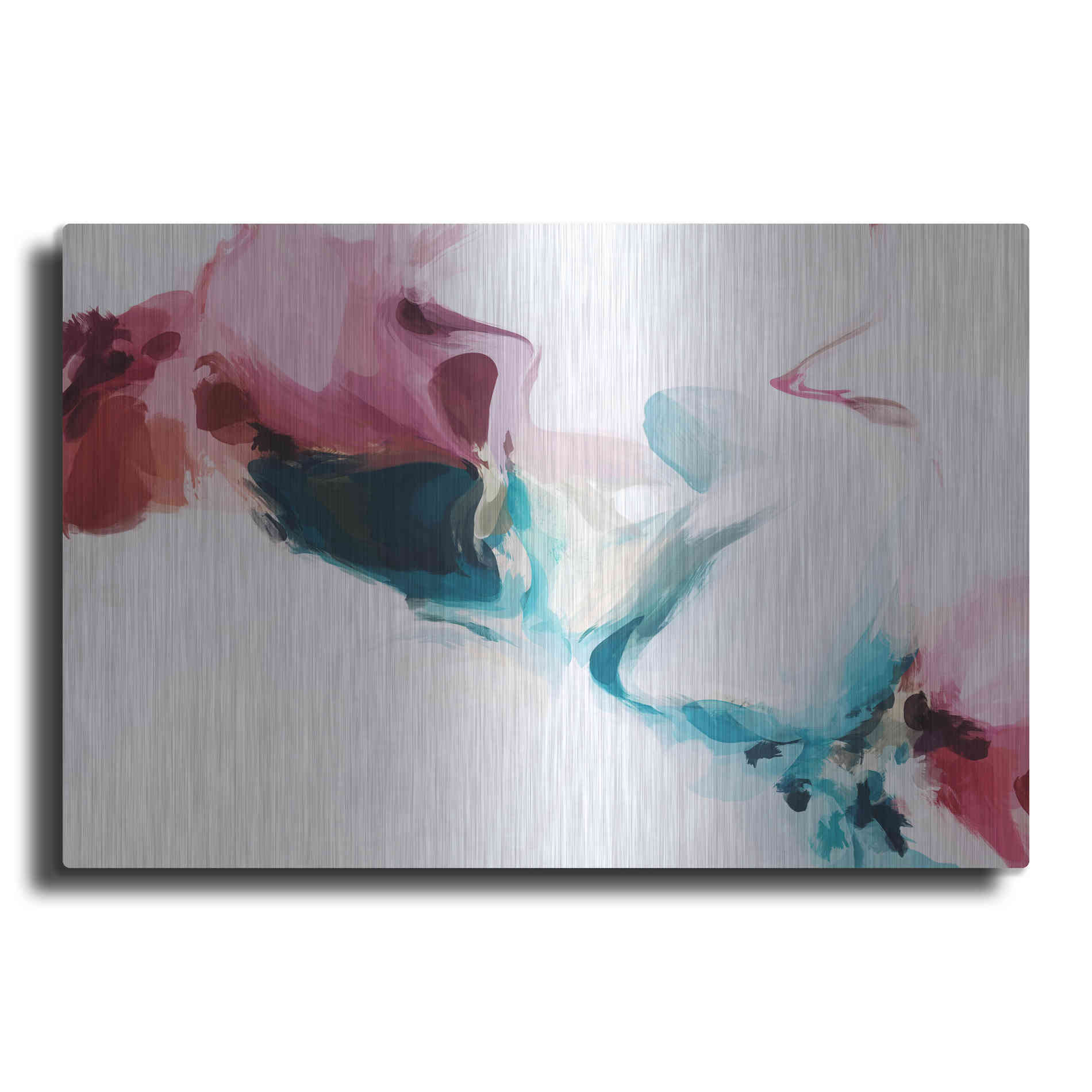 Luxe Metal Art 'Abstract Colorful Flows 18' by Irena Orlov Metal Wall Art