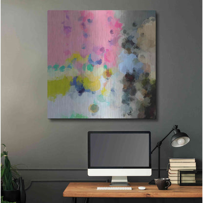 Luxe Metal Art 'Abstract Colorful Flows 20' by Irena Orlov Metal Wall Art,36x36