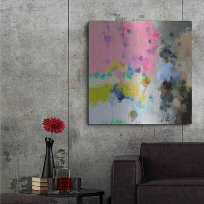 Luxe Metal Art 'Abstract Colorful Flows 20' by Irena Orlov Metal Wall Art,36x36