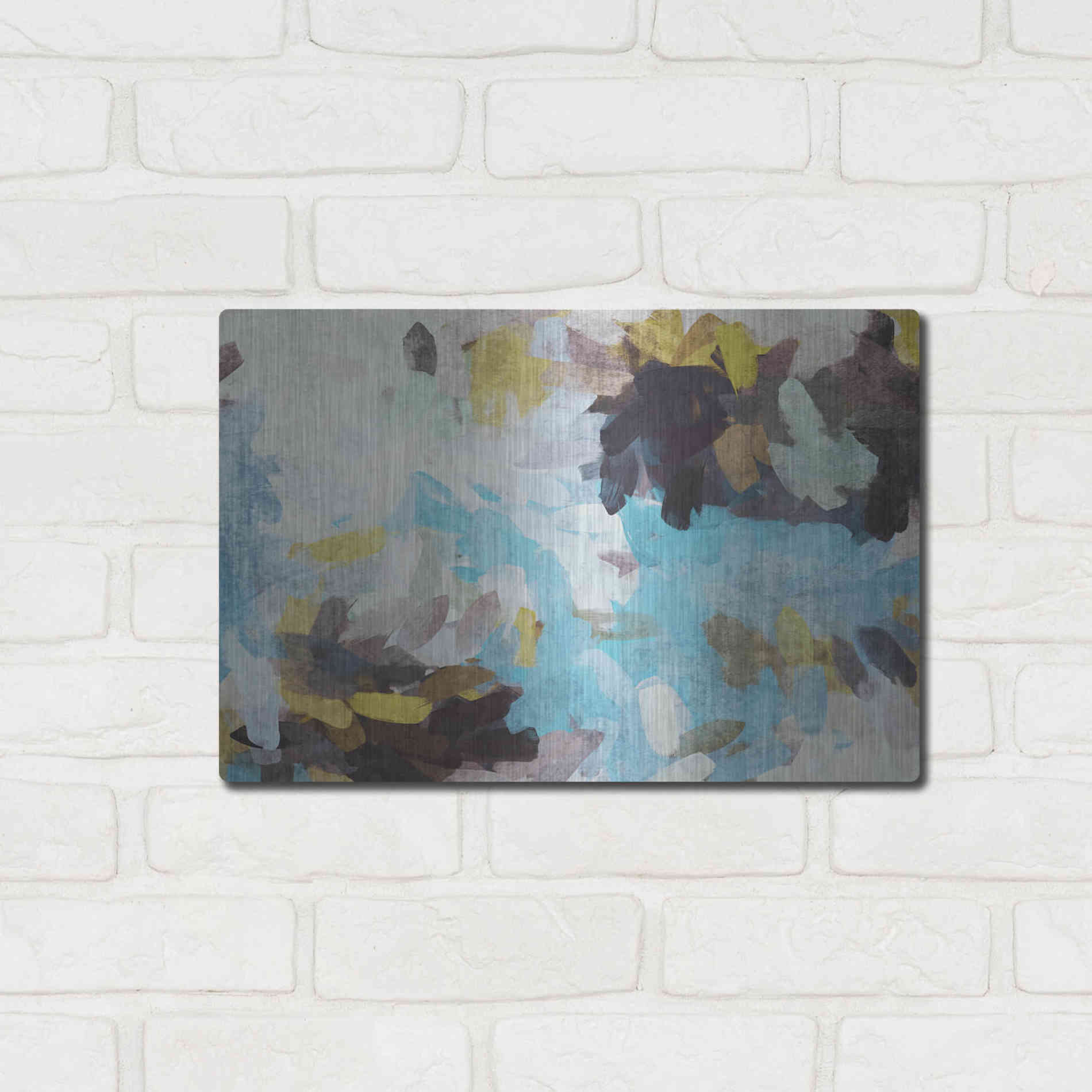 Luxe Metal Art 'Abstract Colorful Flows 21' by Irena Orlov Metal Wall Art,16x12