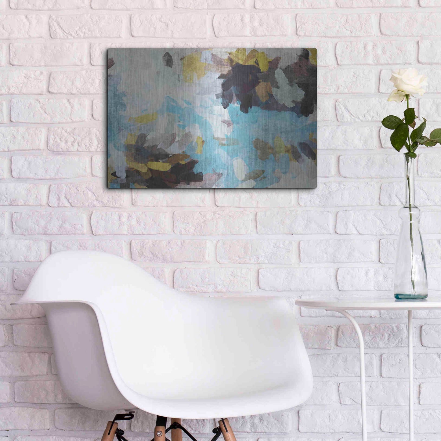 Luxe Metal Art 'Abstract Colorful Flows 21' by Irena Orlov Metal Wall Art,24x16