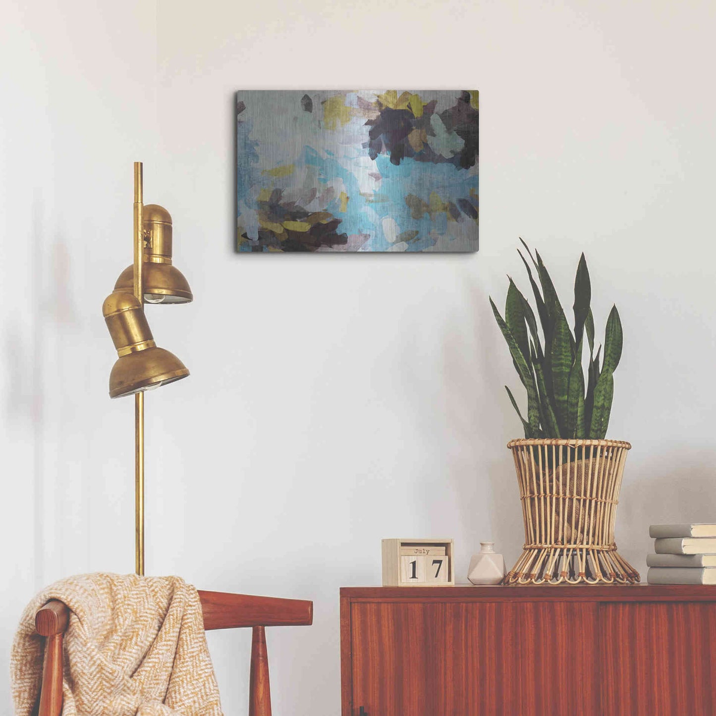 Luxe Metal Art 'Abstract Colorful Flows 21' by Irena Orlov Metal Wall Art,24x16