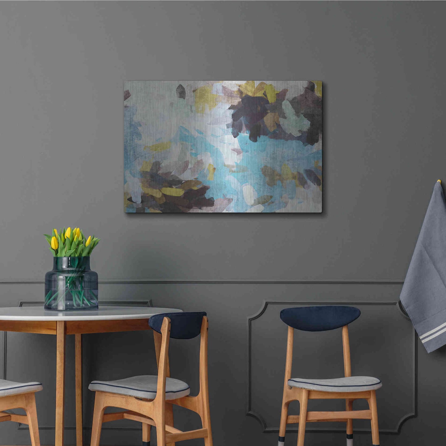 Luxe Metal Art 'Abstract Colorful Flows 21' by Irena Orlov Metal Wall Art,36x24