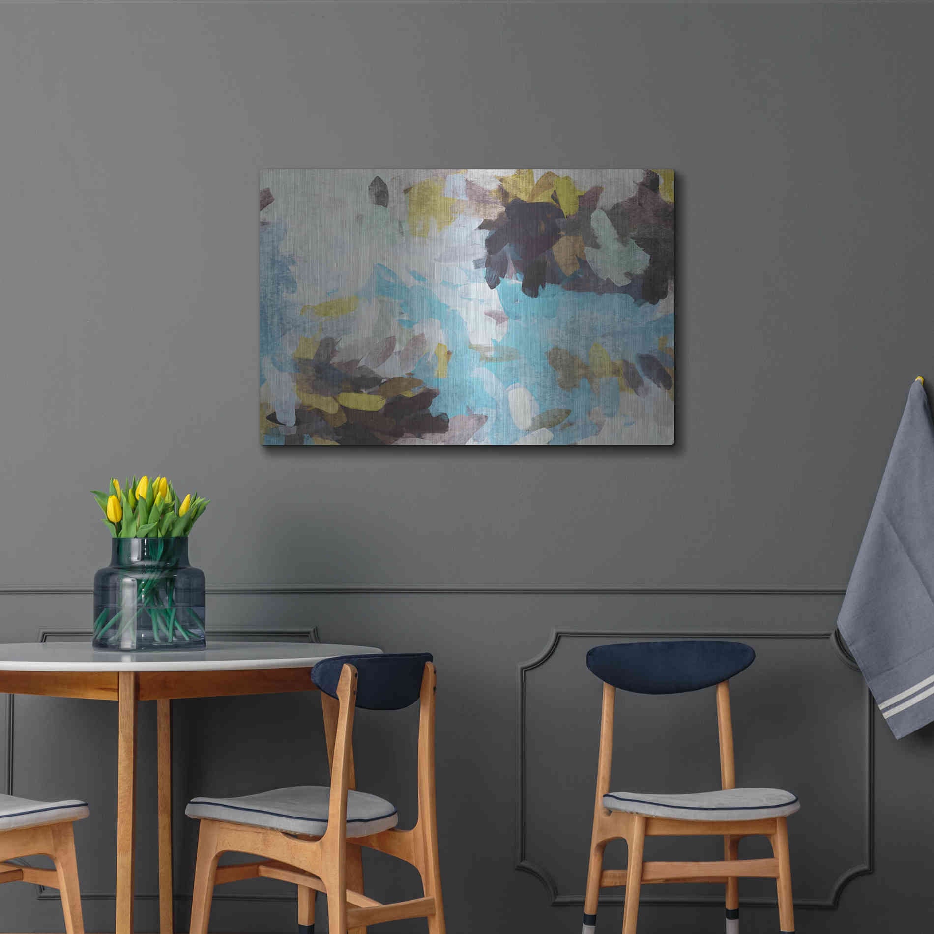 Luxe Metal Art 'Abstract Colorful Flows 21' by Irena Orlov Metal Wall Art,36x24