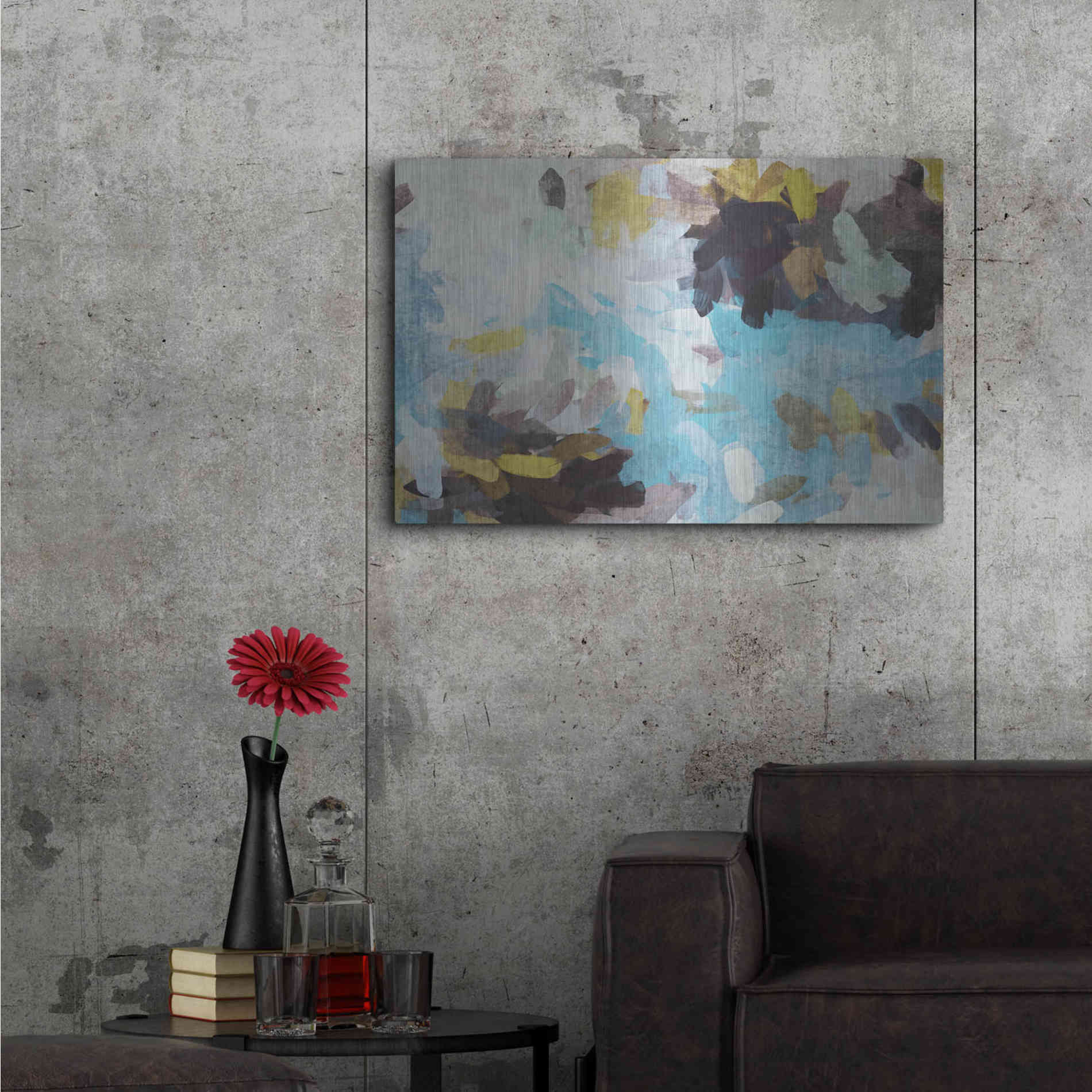 Luxe Metal Art 'Abstract Colorful Flows 21' by Irena Orlov Metal Wall Art,36x24