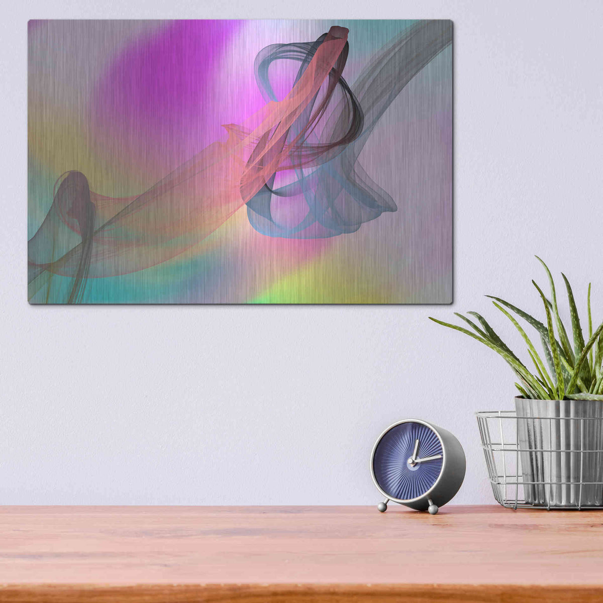 Luxe Metal Art 'Color In The Lines 1' by Irena Orlov Metal Wall Art,16x12