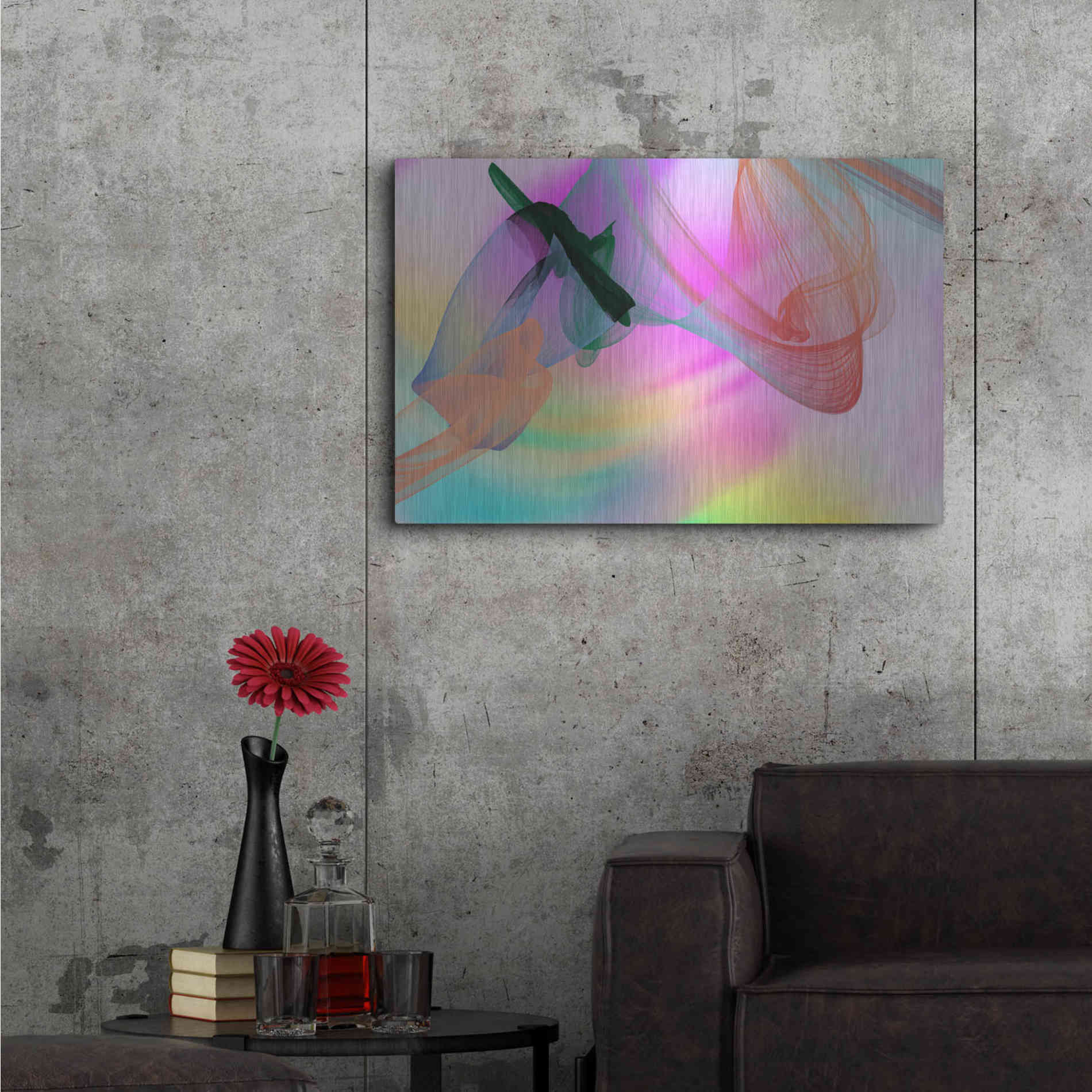 Luxe Metal Art 'Color In The Lines 2' by Irena Orlov Metal Wall Art,36x24