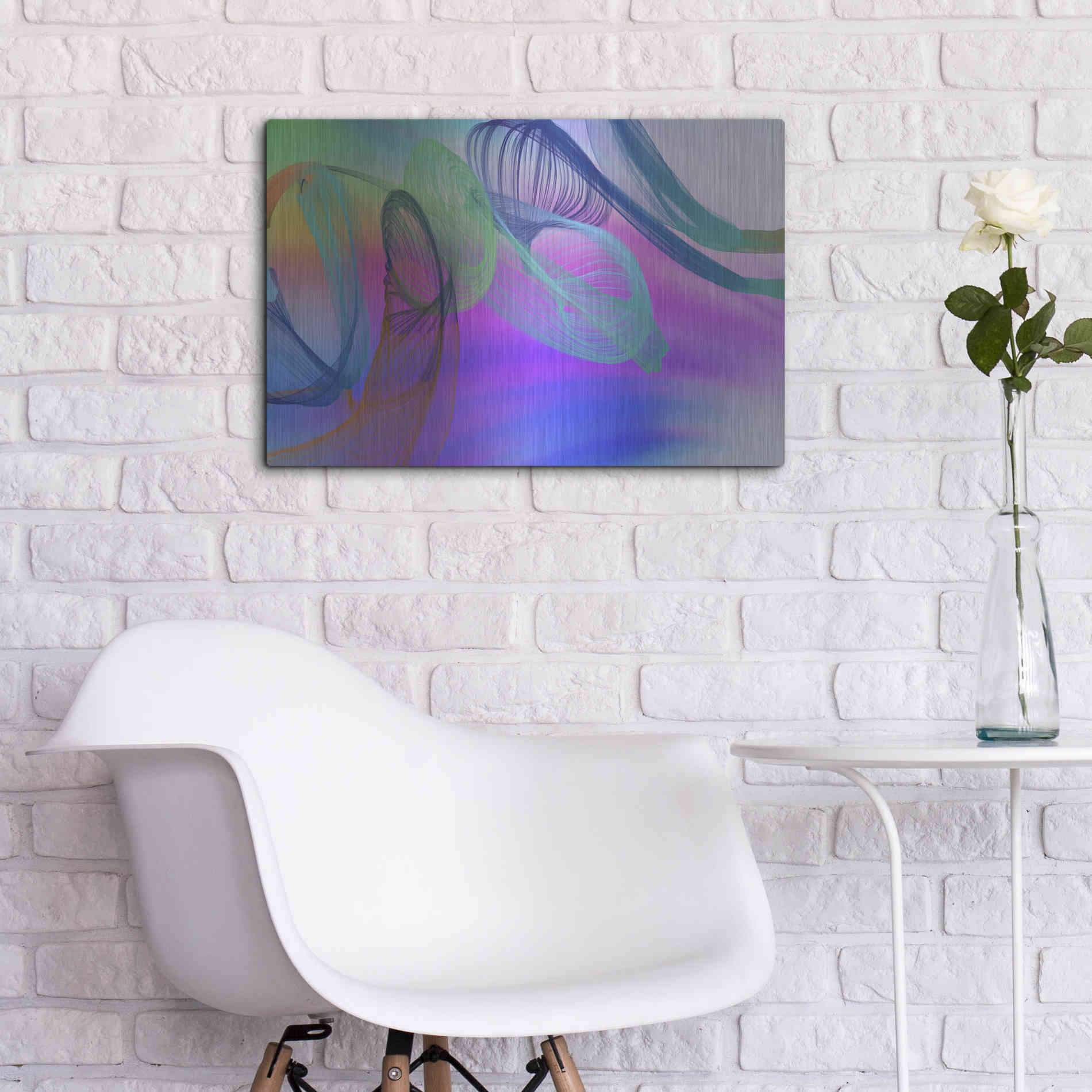 Luxe Metal Art 'Color In The Lines 3' by Irena Orlov Metal Wall Art,24x16