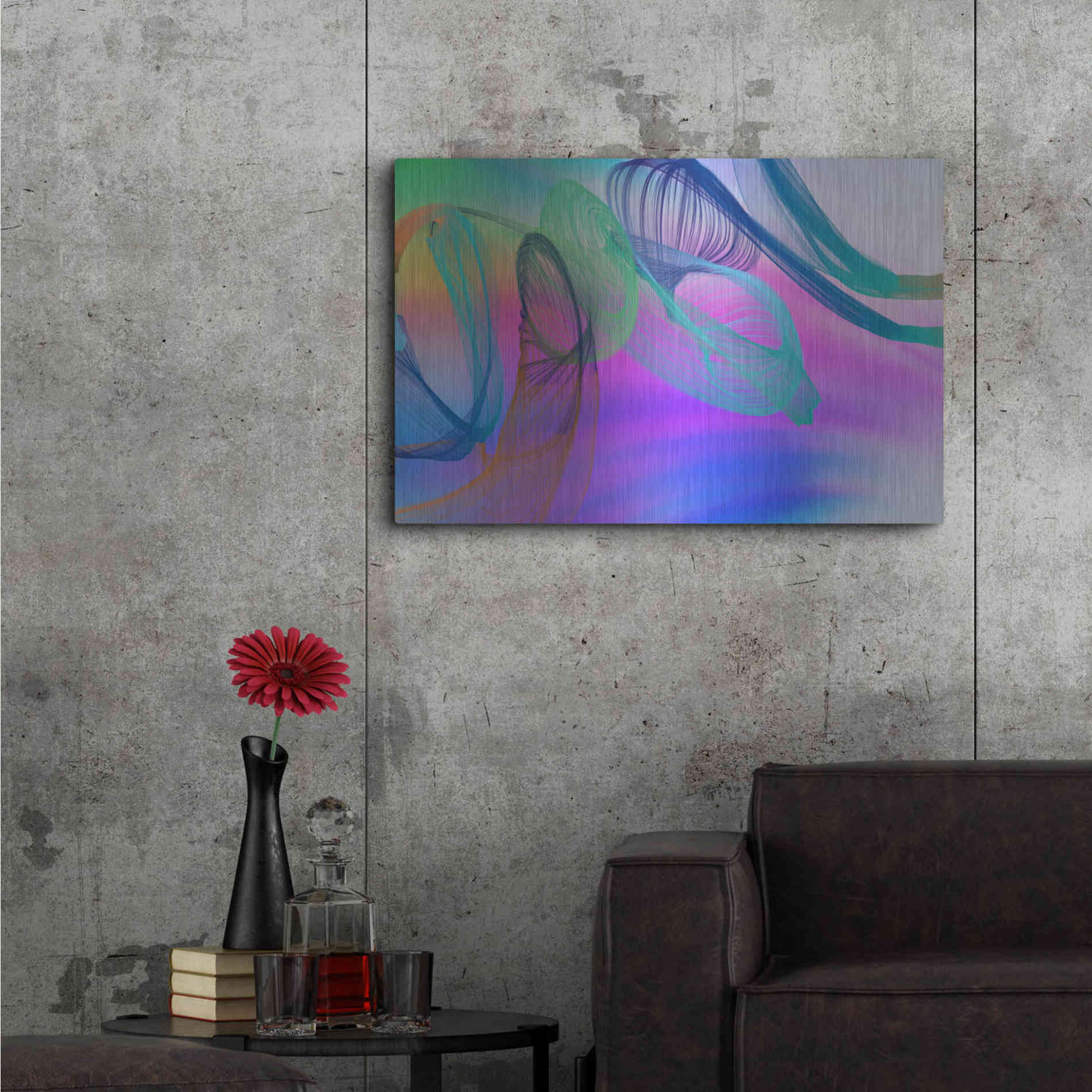 Luxe Metal Art 'Color In The Lines 3' by Irena Orlov Metal Wall Art,36x24