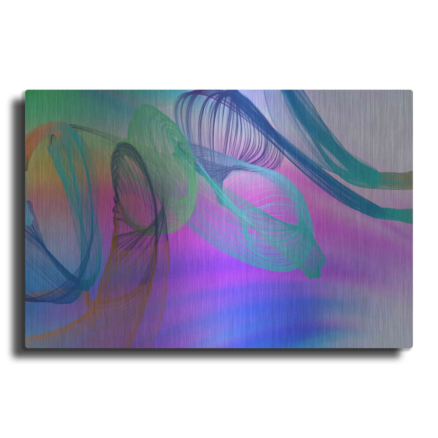 Luxe Metal Art 'Color In The Lines 3' by Irena Orlov Metal Wall Art