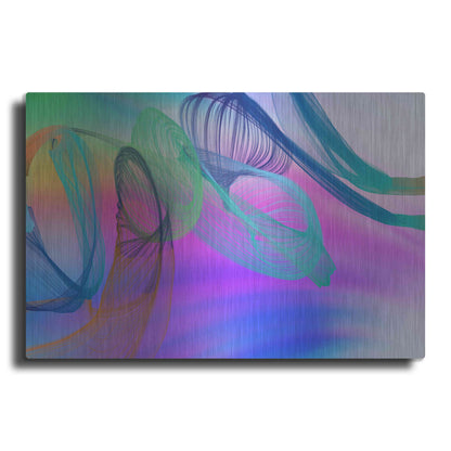 Luxe Metal Art 'Color In The Lines 3' by Irena Orlov Metal Wall Art