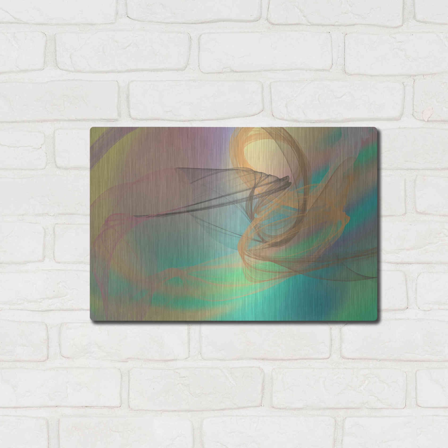 Luxe Metal Art 'Color In The Lines 4' by Irena Orlov Metal Wall Art,16x12