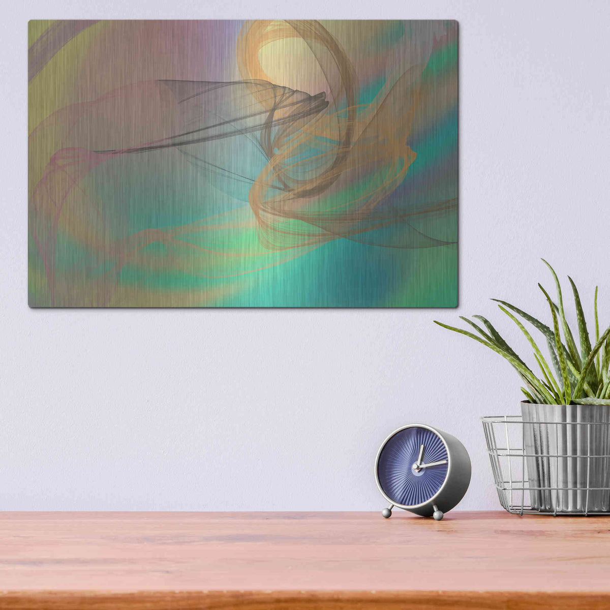 Luxe Metal Art 'Color In The Lines 4' by Irena Orlov Metal Wall Art,16x12