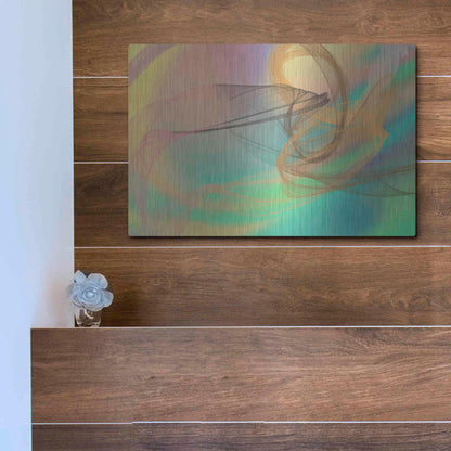 Luxe Metal Art 'Color In The Lines 4' by Irena Orlov Metal Wall Art,16x12