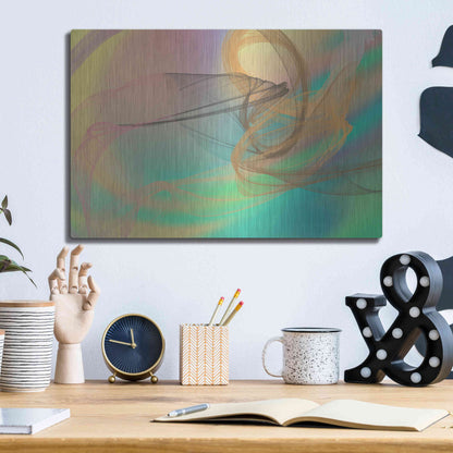 Luxe Metal Art 'Color In The Lines 4' by Irena Orlov Metal Wall Art,16x12