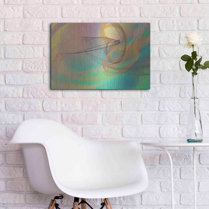 Luxe Metal Art 'Color In The Lines 4' by Irena Orlov Metal Wall Art,24x16