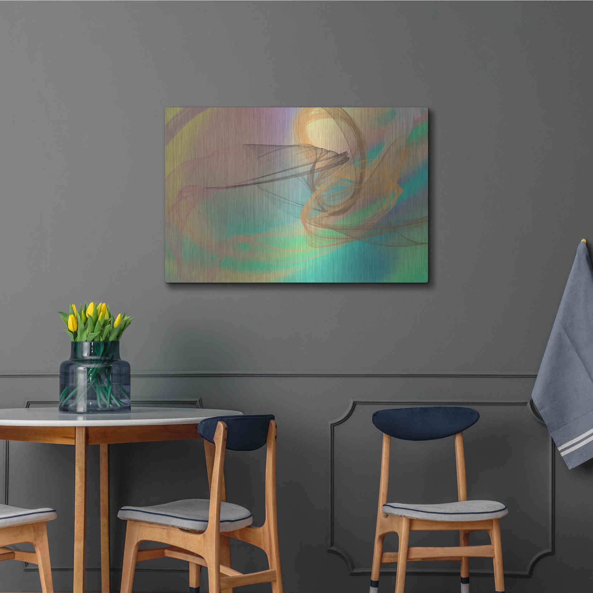 Luxe Metal Art 'Color In The Lines 4' by Irena Orlov Metal Wall Art,36x24