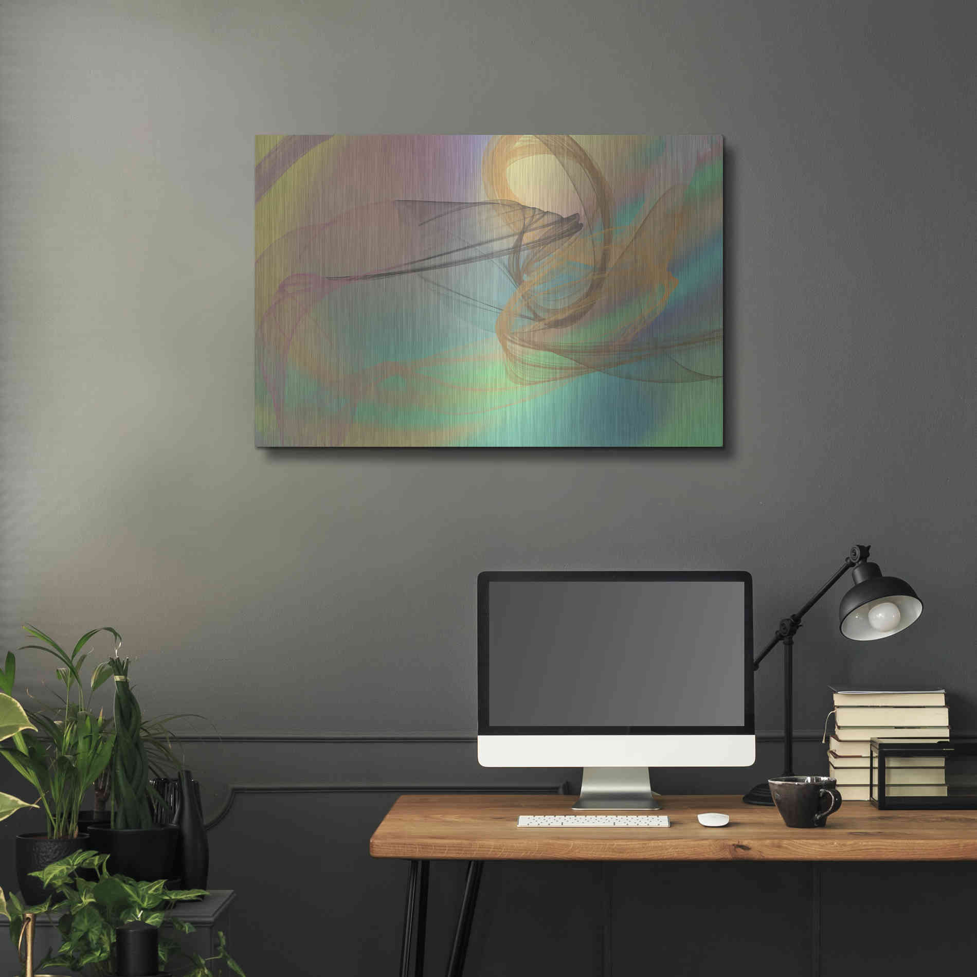 Luxe Metal Art 'Color In The Lines 4' by Irena Orlov Metal Wall Art,36x24