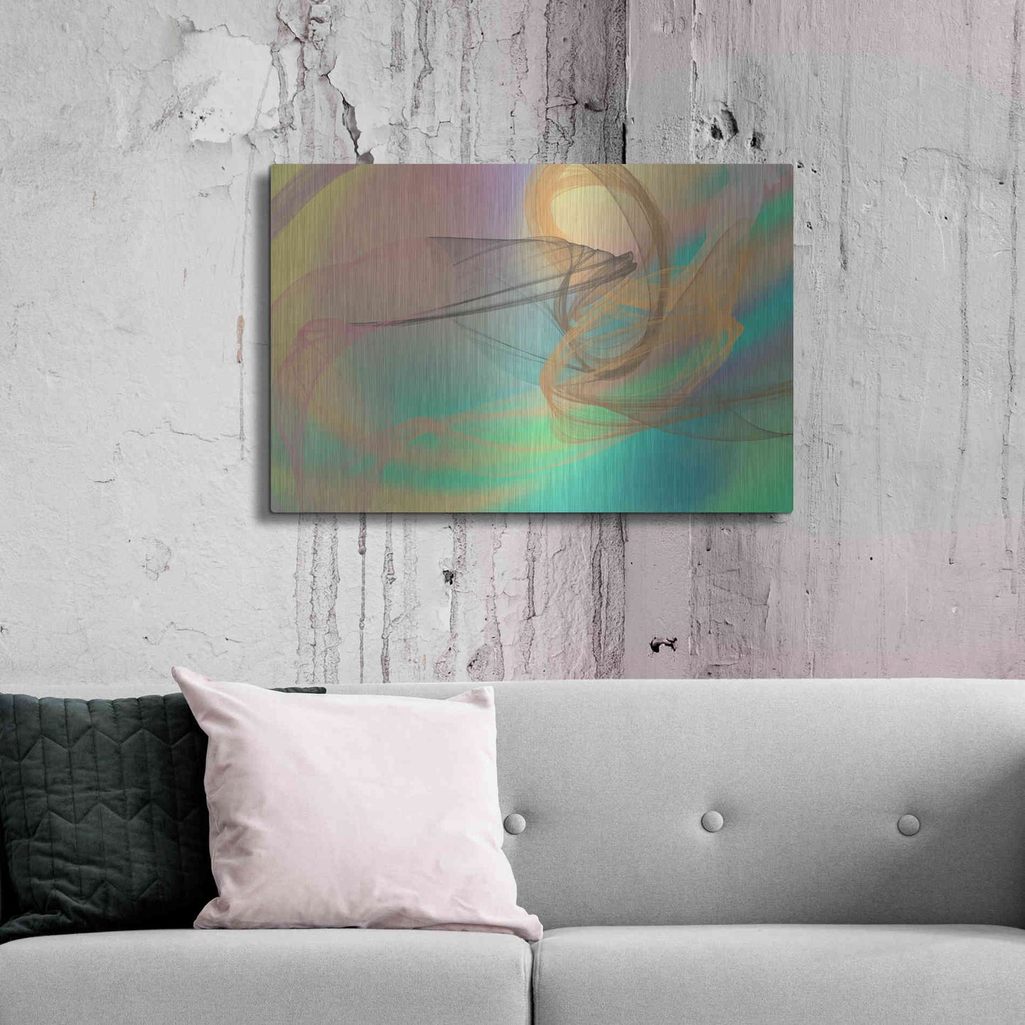 Luxe Metal Art 'Color In The Lines 4' by Irena Orlov Metal Wall Art,36x24