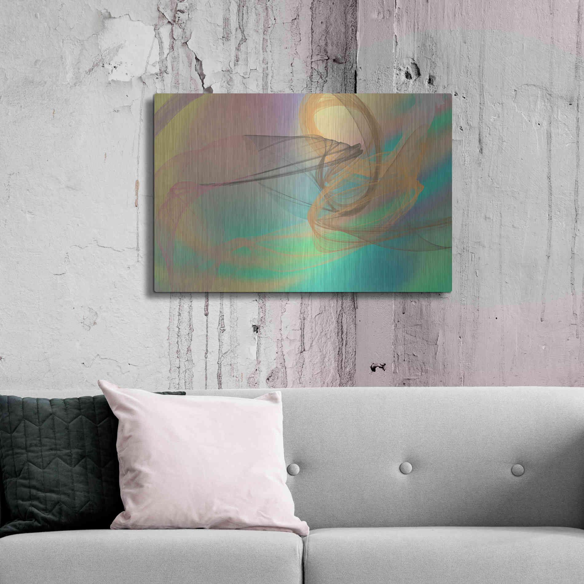 Luxe Metal Art 'Color In The Lines 4' by Irena Orlov Metal Wall Art,36x24